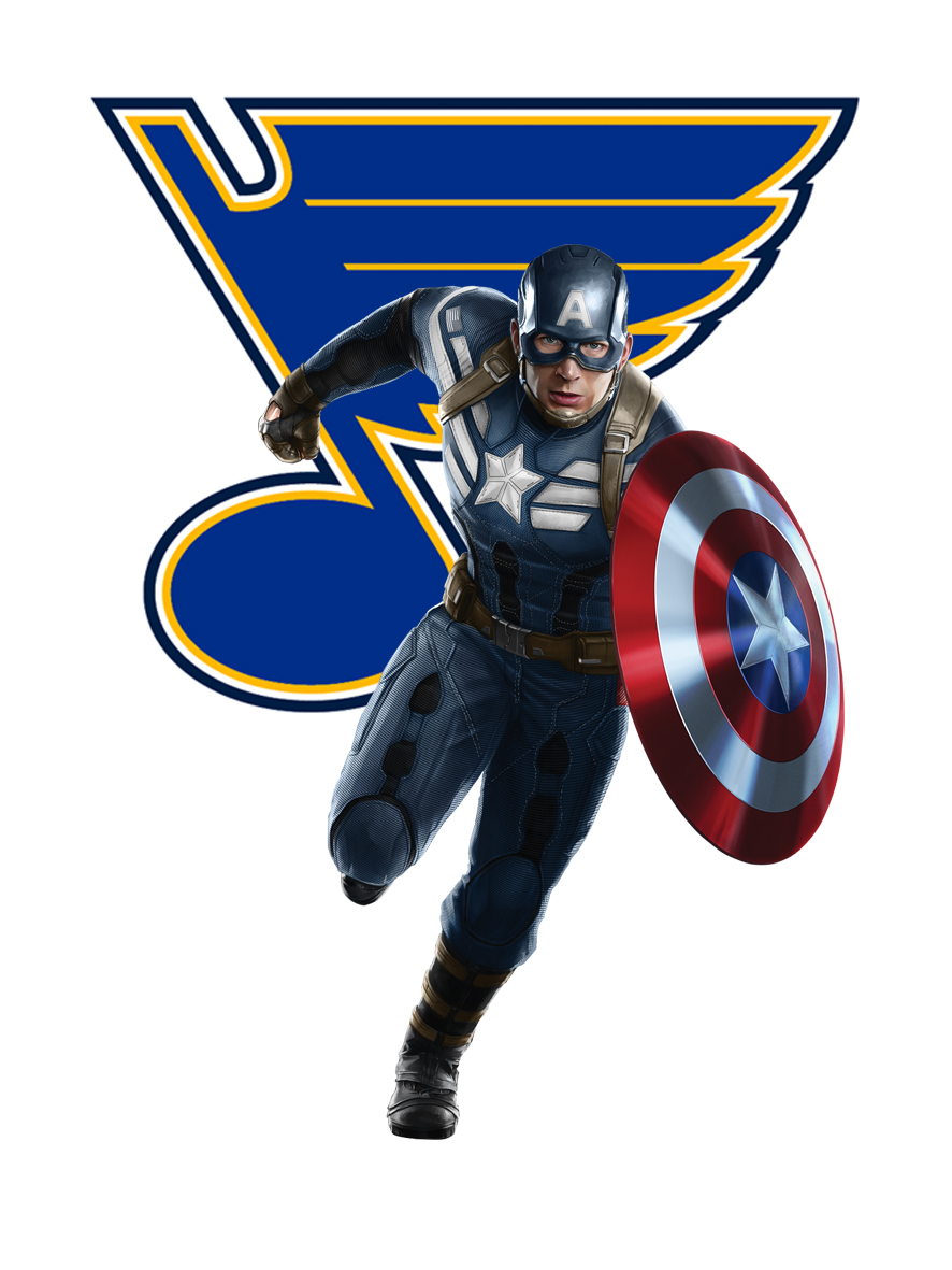 St. Louis Blues Captain America Logo iron on paper